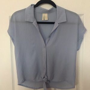 Baby blue button up